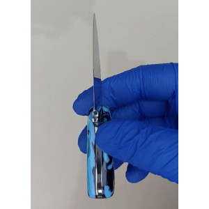 НЕБЕСНИЙ МАЛЮК ніж ручної роботи майстра Сергія Колесника, купити замовити в Україні, сталь - N690, 60-61 HRC. Photo 2